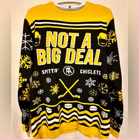 Barstool Sweaters Spittin Chiclets Not A Big Deal Ugly Christmas